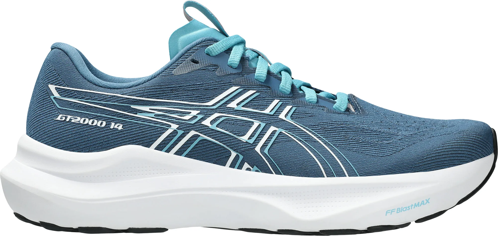 Tear Resistant Lace Holes Asics GT 2000 14 Womens Running Shoes - Blue
