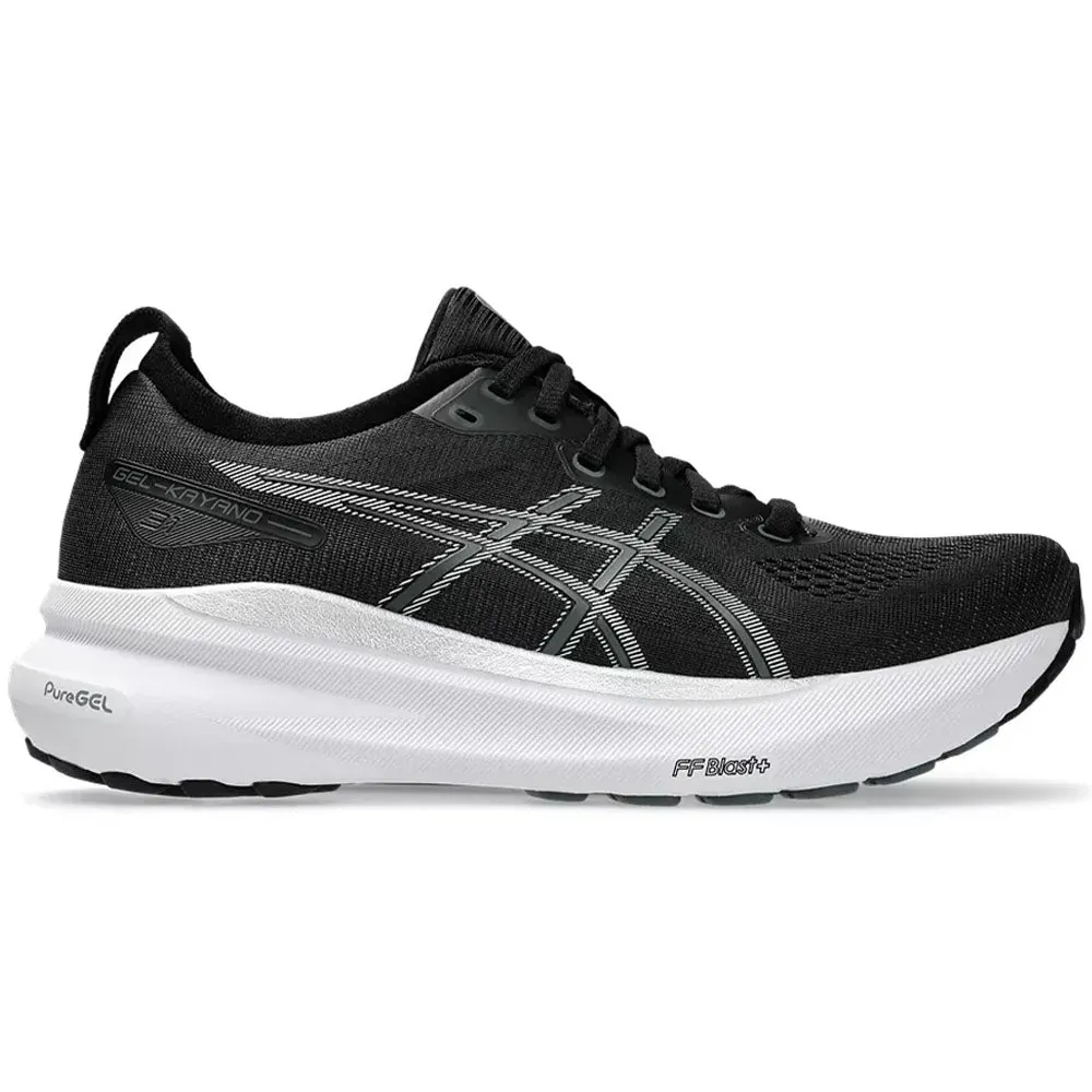 Women's ASICS GEL-Kayano 31 running with a hydration pack
