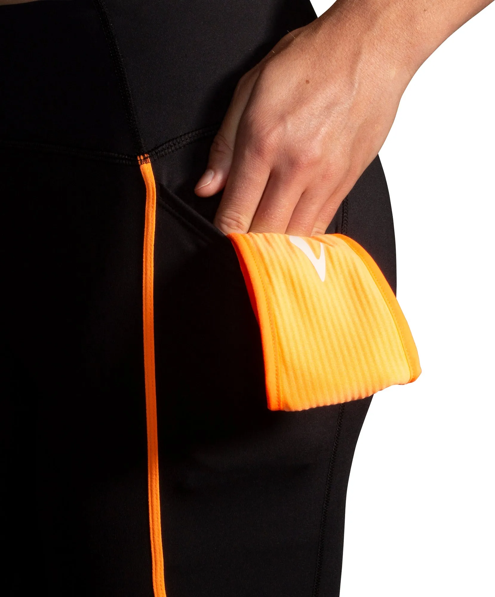 Brooks Run Visible 2.0 Womens Long Running Tights - Black For Teens Anti Odor Quick-drying Fabric