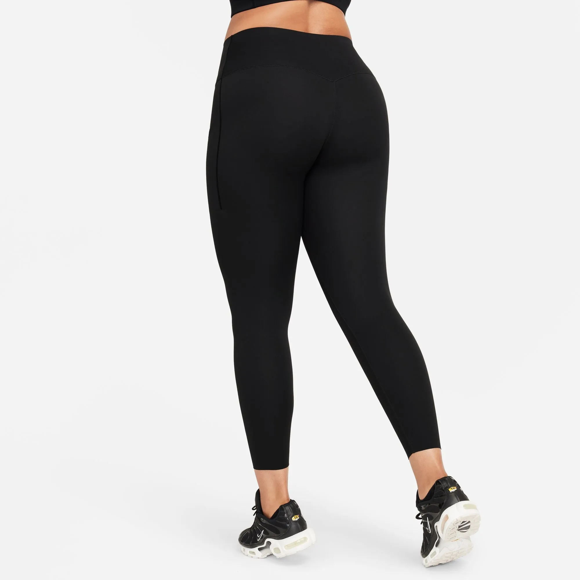 Nike Women's Universa Medium-Support High-Waisted 7/8 Leggings Black Butt Lifting Design