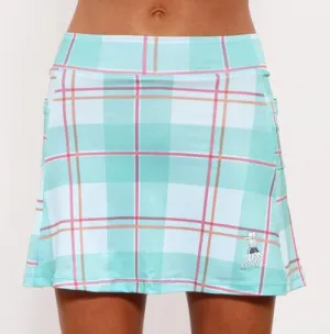 Caribbean Plaid Mini Athletic Skirt (girls size 6-10) Sporty Casual