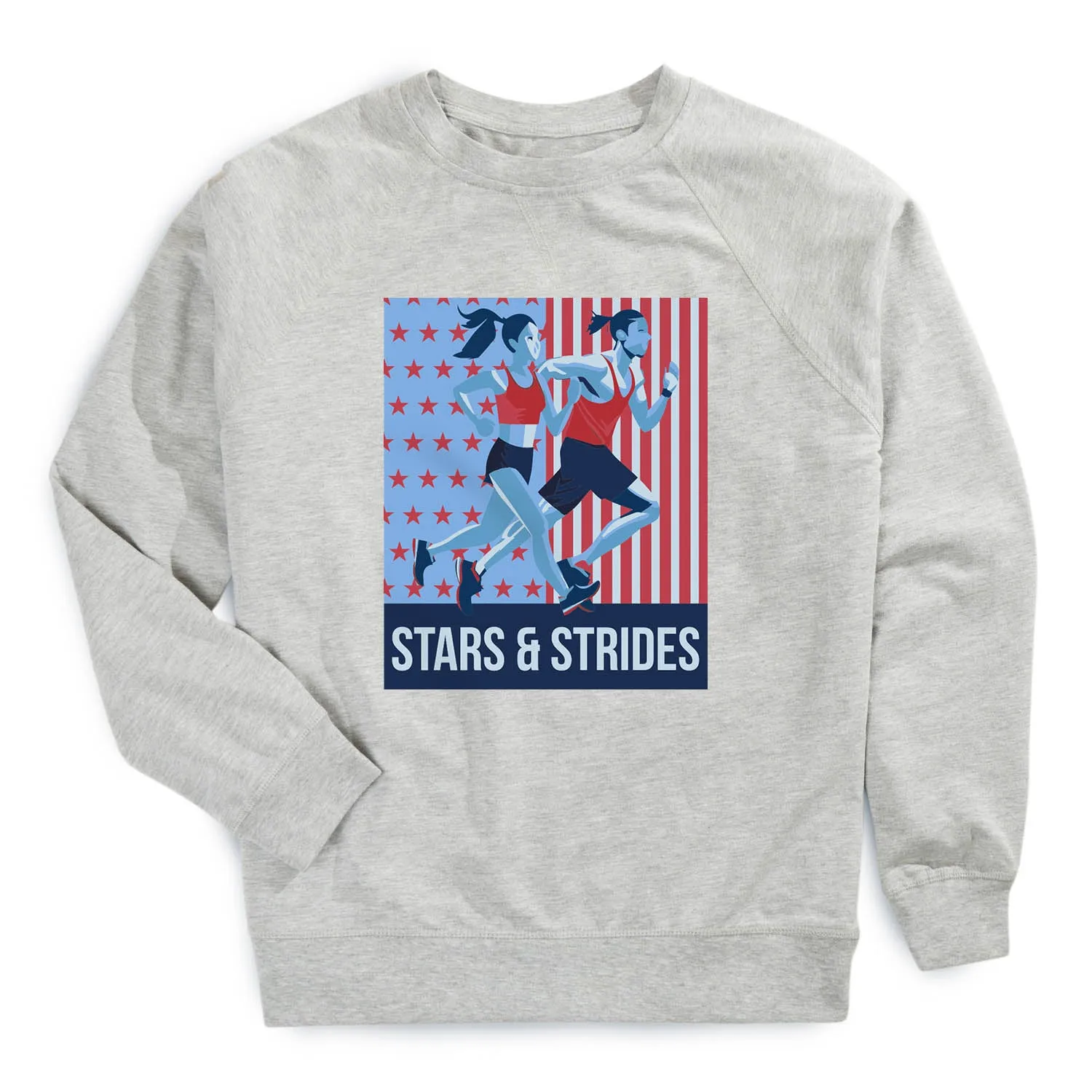 Breathable mesh lining Wonder Core Running Raglan Crew Neck Sweatshirt - Stars and Strides