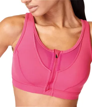 Sweaty Betty Power Icon Womens Sports Bra - Pink Modern fitness gear Seamless Material