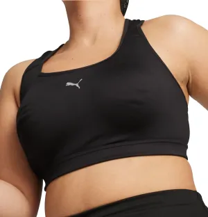 Puma 4KEEPS Womens Running Sports Bra - Black Lightweight Design