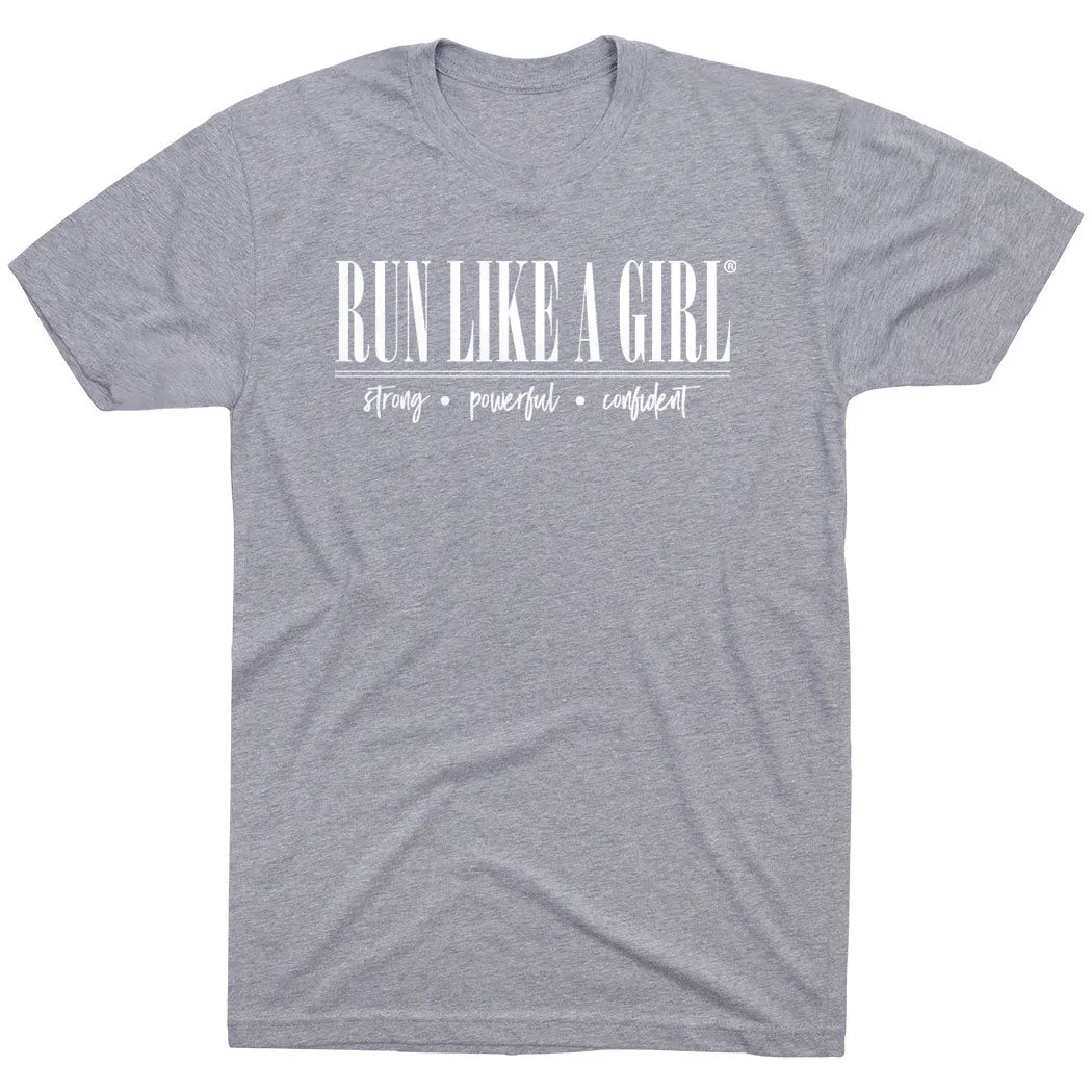 Running Short Sleeve T-Shirt - Run Like A Girl? Modern Layer