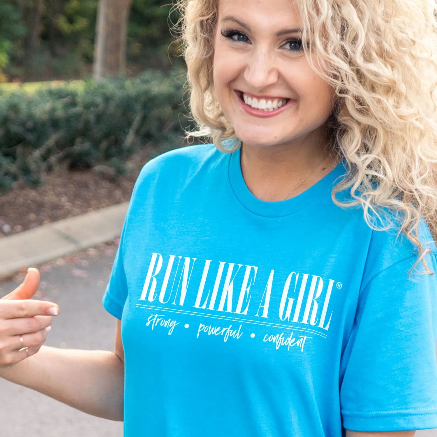 Running Short Sleeve T-Shirt - Run Like A Girl? Bohemian style WrinkleFreeFabric