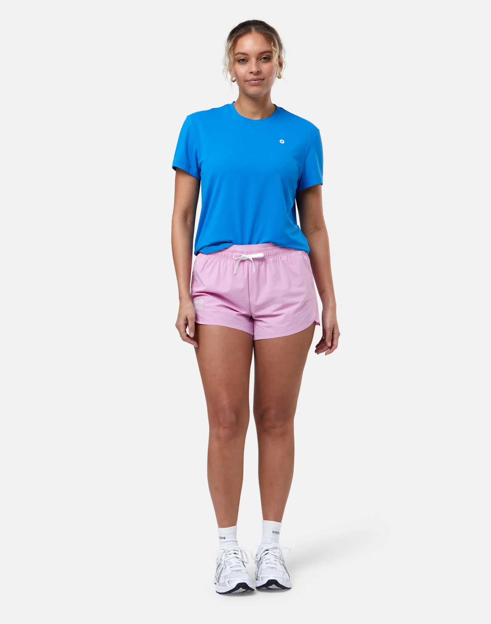 Recycled Polyester Thread Gym   Coffee Tee (Womens) - Sky Blue