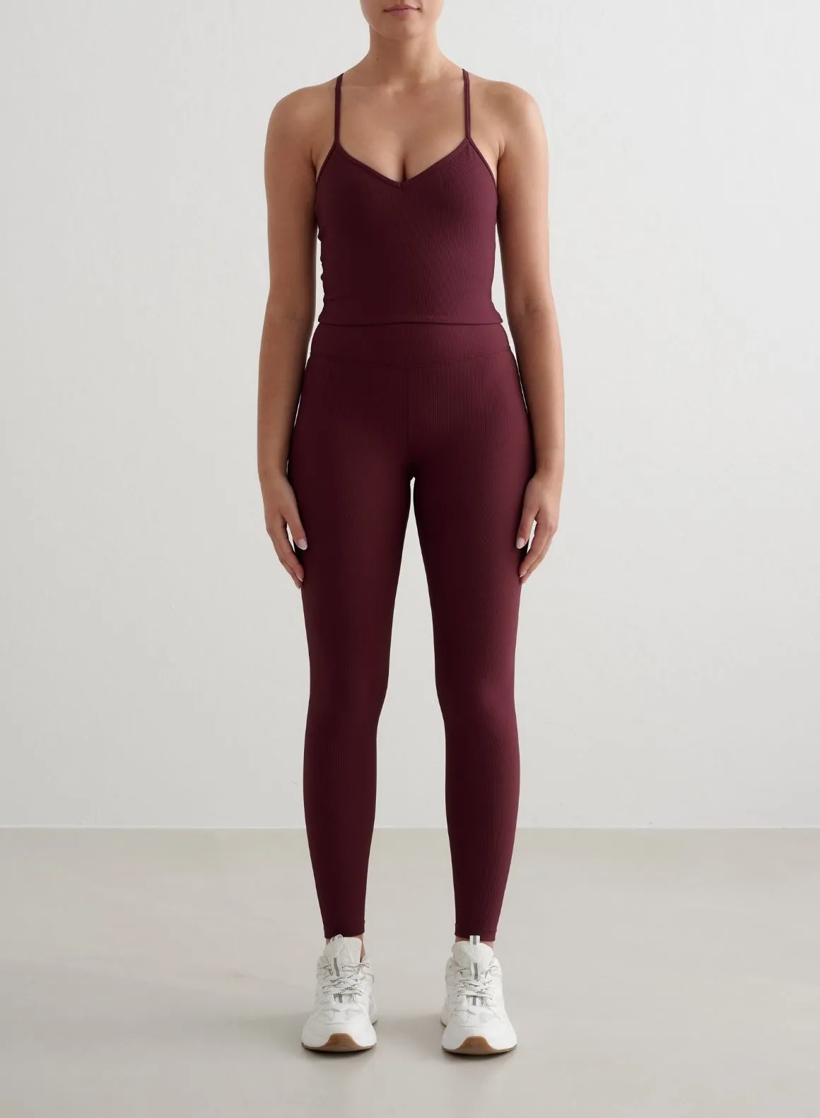 snowfield Cherry Ribbed Performance Bralette
