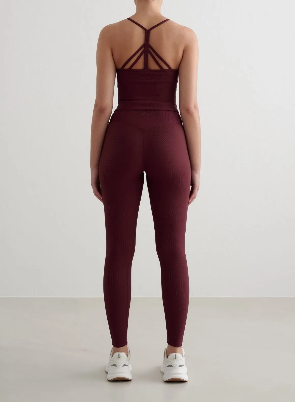 Cherry Ribbed Performance Bralette Smooth No Roll Hem