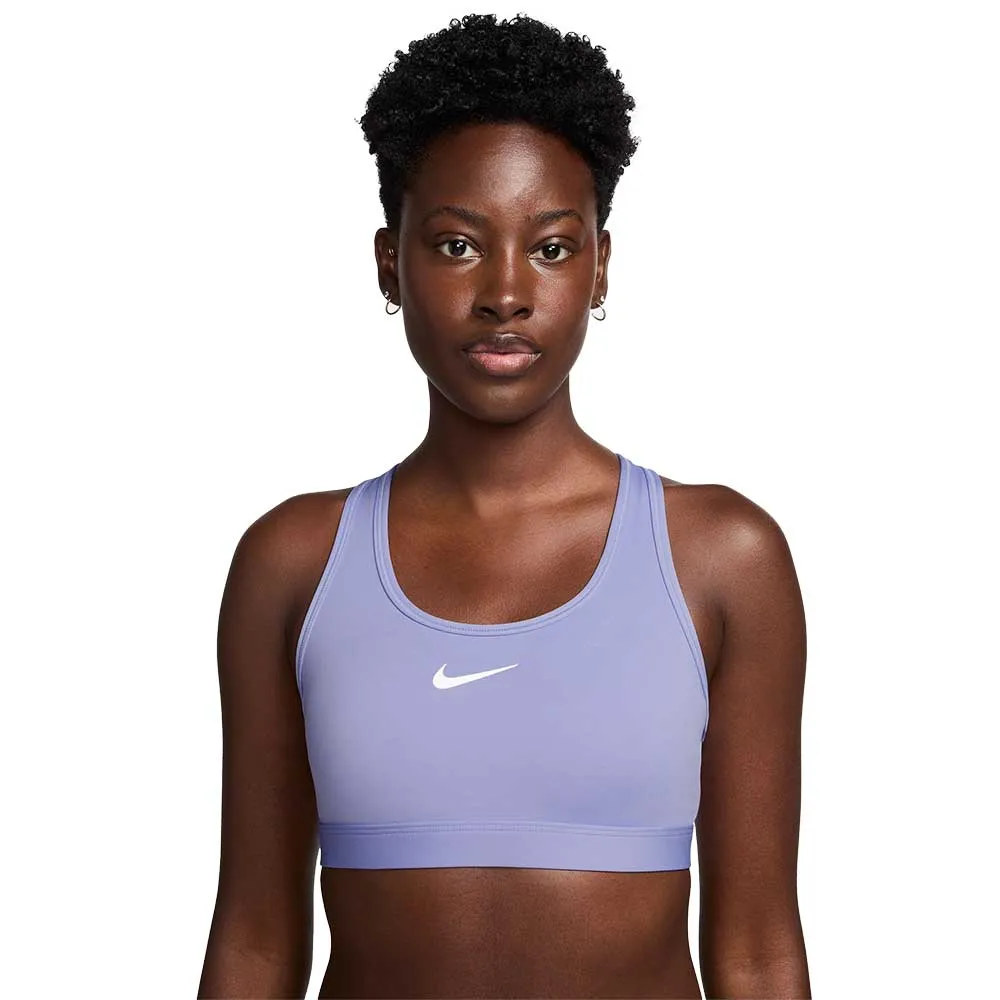 Women's Nike Swoosh Medium Support Bra - Lilac Ice Animal print sports outfit Lightweight Support