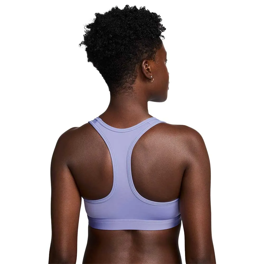 Women's Nike Swoosh Medium Support Bra - Lilac Ice Mesh Fabric Seamless Material