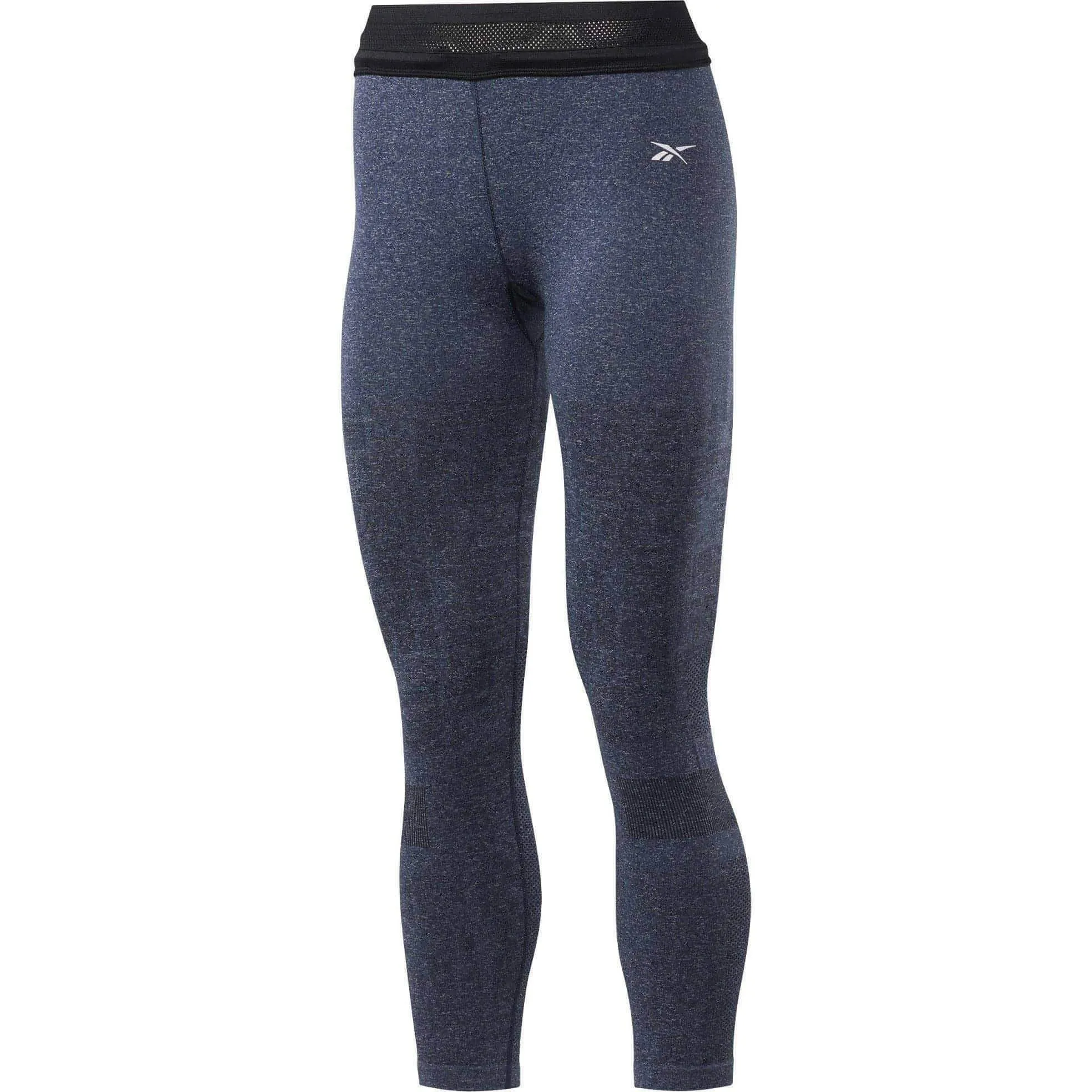 Tall Fit Studio Practice Reebok United By Fitness MYOKNIT Seamless Womens 7/8 Training Tights - Navy
