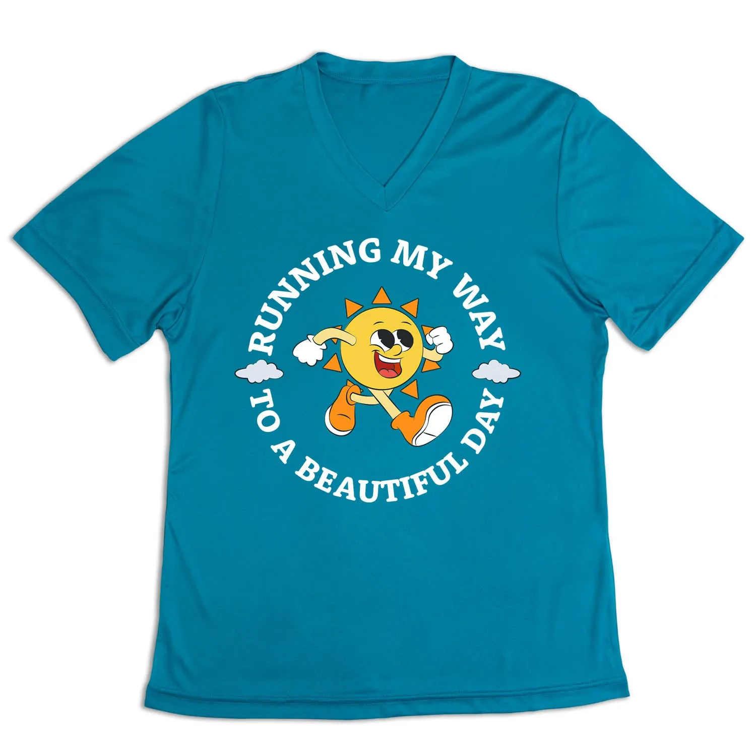 Women's Short Sleeve Tech Tee - Running My Way to a Beautiful Day Minimalist Apparel Daily Comfort