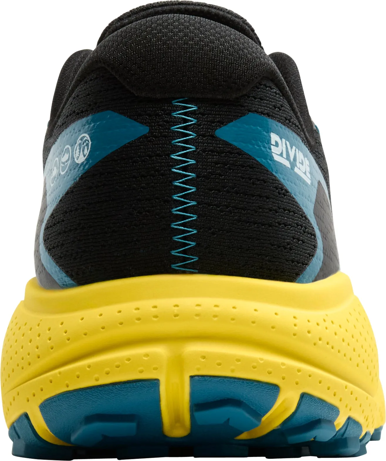 Brooks Divide 5 Mens Trail Running Shoes - Black 3D Molded Heel Cushion