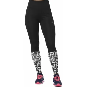 Asics High Waist Womens Long Running Tights - Black Sporty Fit Wear