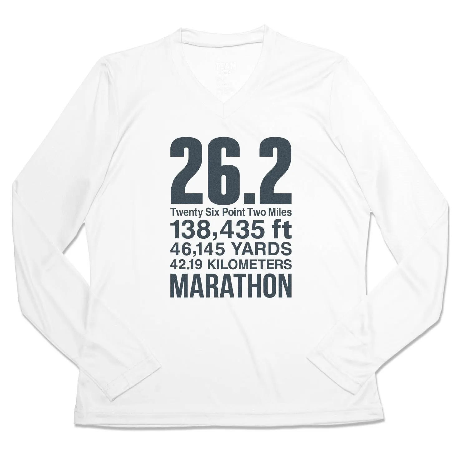 Women's Long Sleeve Tech Tee - 26.2 Math Miles Workout High-End Quality