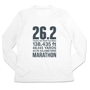 Women's Long Sleeve Tech Tee - 26.2 Math Miles Workout High-End Quality