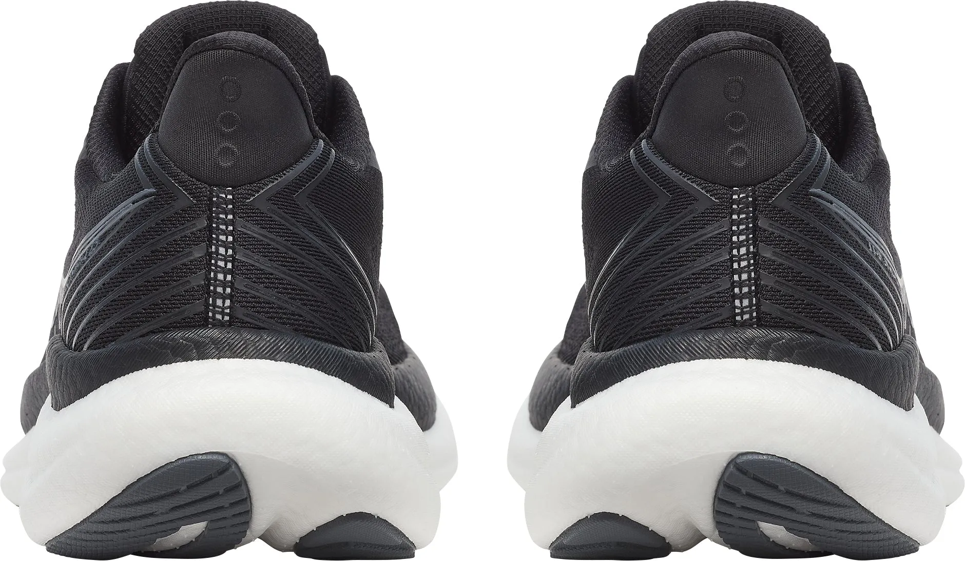 foot biomechanics Compression Zoned Cushion Saucony Triumph 23 WIDE FIT Womens Running Shoes - Black