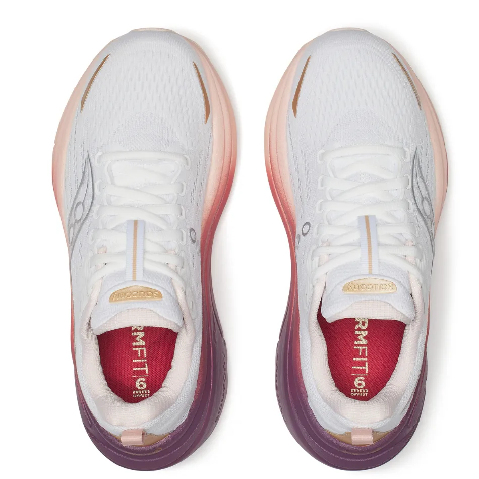 Saucony Women's Hurricane 25 Running Shoes in White/Cameo - Online Exclusive Comfortable Responsive Midsole right - foot shoe