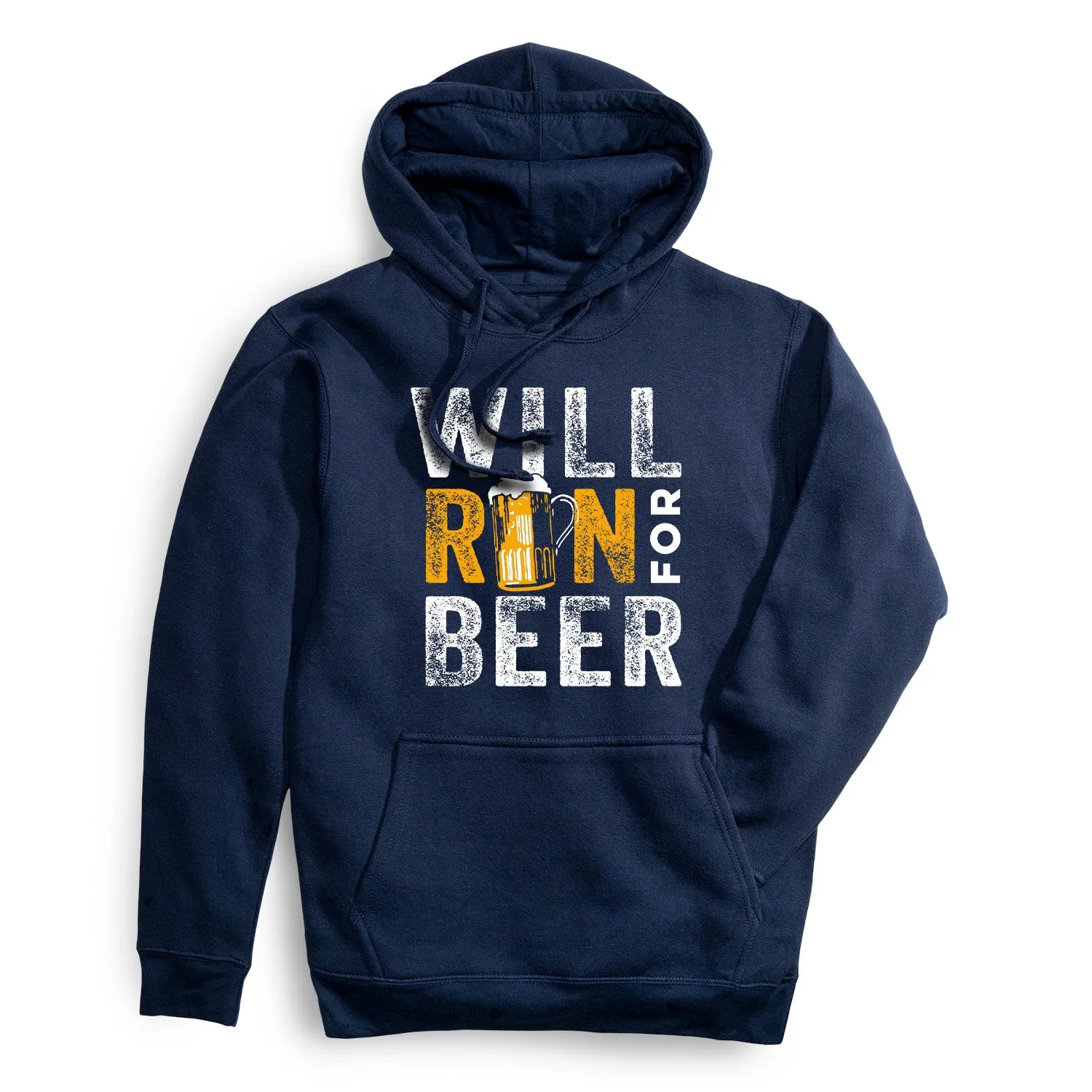 Statement Fleece Hoodie -  Will Run For Beer Relax Vibe Fairy Touch