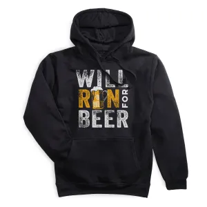 Statement Fleece Hoodie -  Will Run For Beer Nordic Light Royal Ease