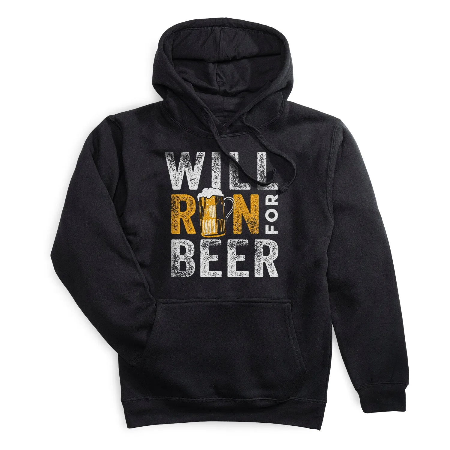 Practical Boots Street Sport Statement Fleece Hoodie -  Will Run For Beer