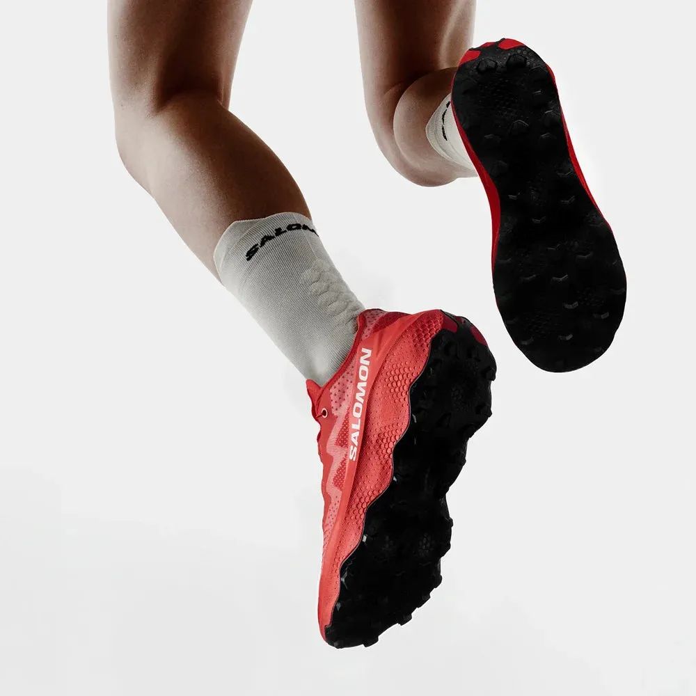 S/Lab Ultra Glide Trail Running Shoe - Fiery Red/Pompeian Red/Vanilla Ice - Regular (D) Blister Free Liner Fabric