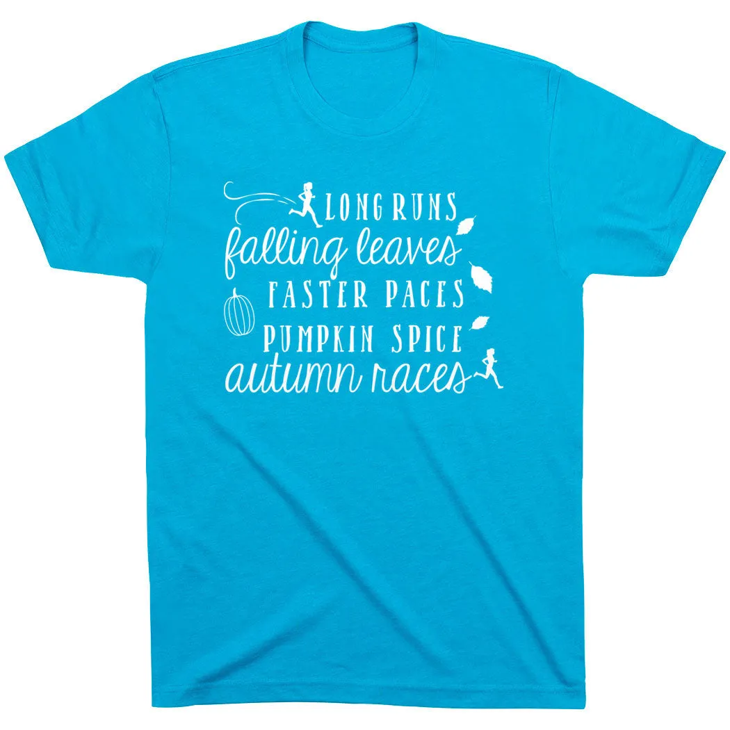 Running Short Sleeve T-Shirt - Awesome Autumn Taped Neckline