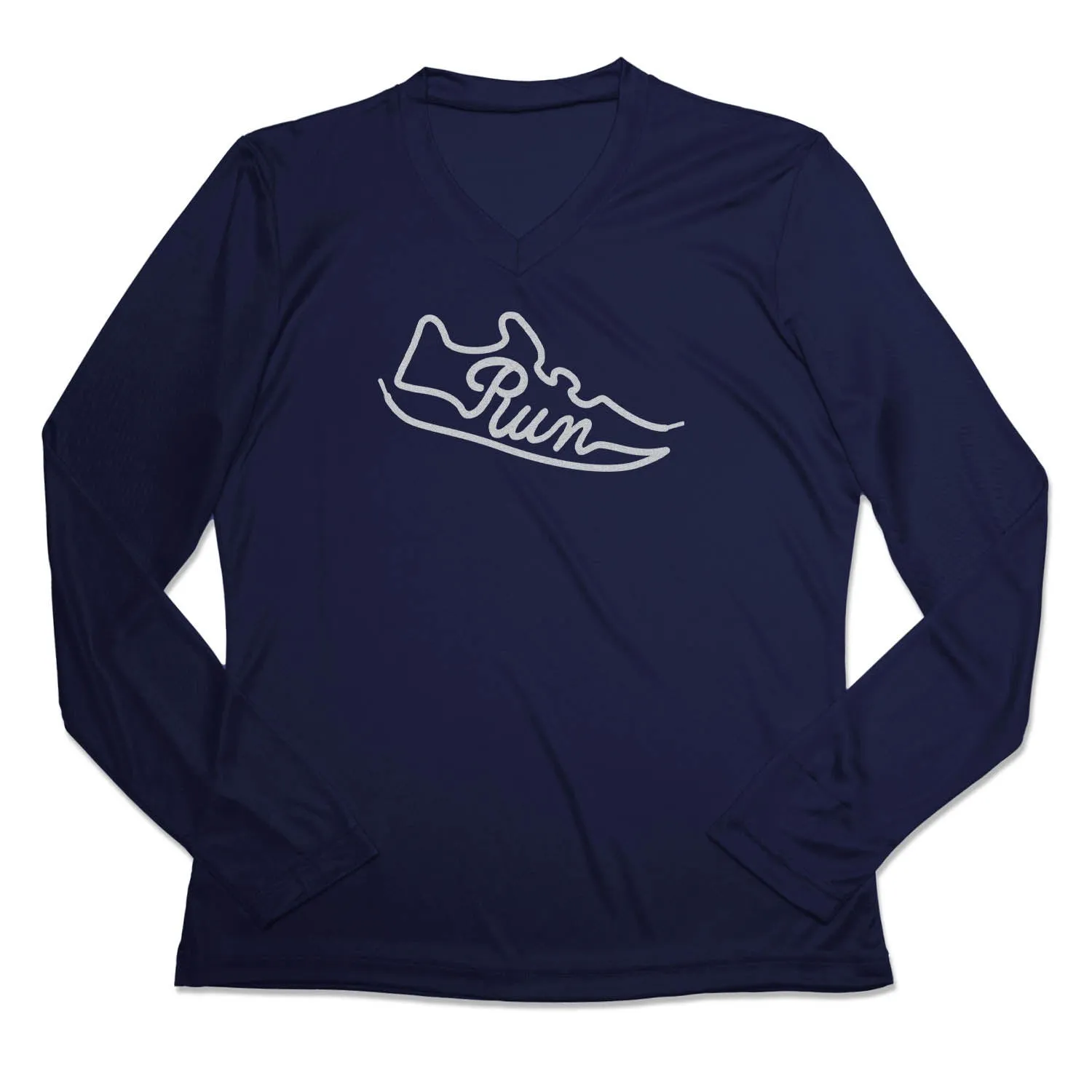 Women's Long Sleeve Tech Tee - Run Shoe Buttery Soft Fabric