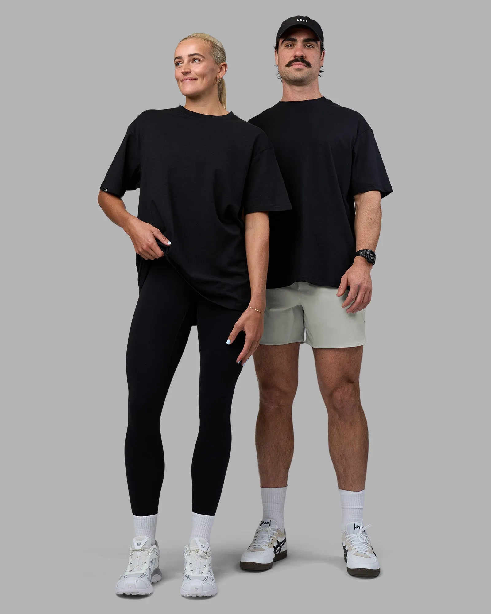 Odor-resistant Low carbon footprint Easy FLXCotton Tee Oversize - Black