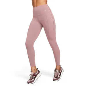 Sporty Comfort Fit Petite Size Durable Stitch Nike Women's Universa Medium-Support High-Waisted 7/8 Leggings Smokey Mauve / Black