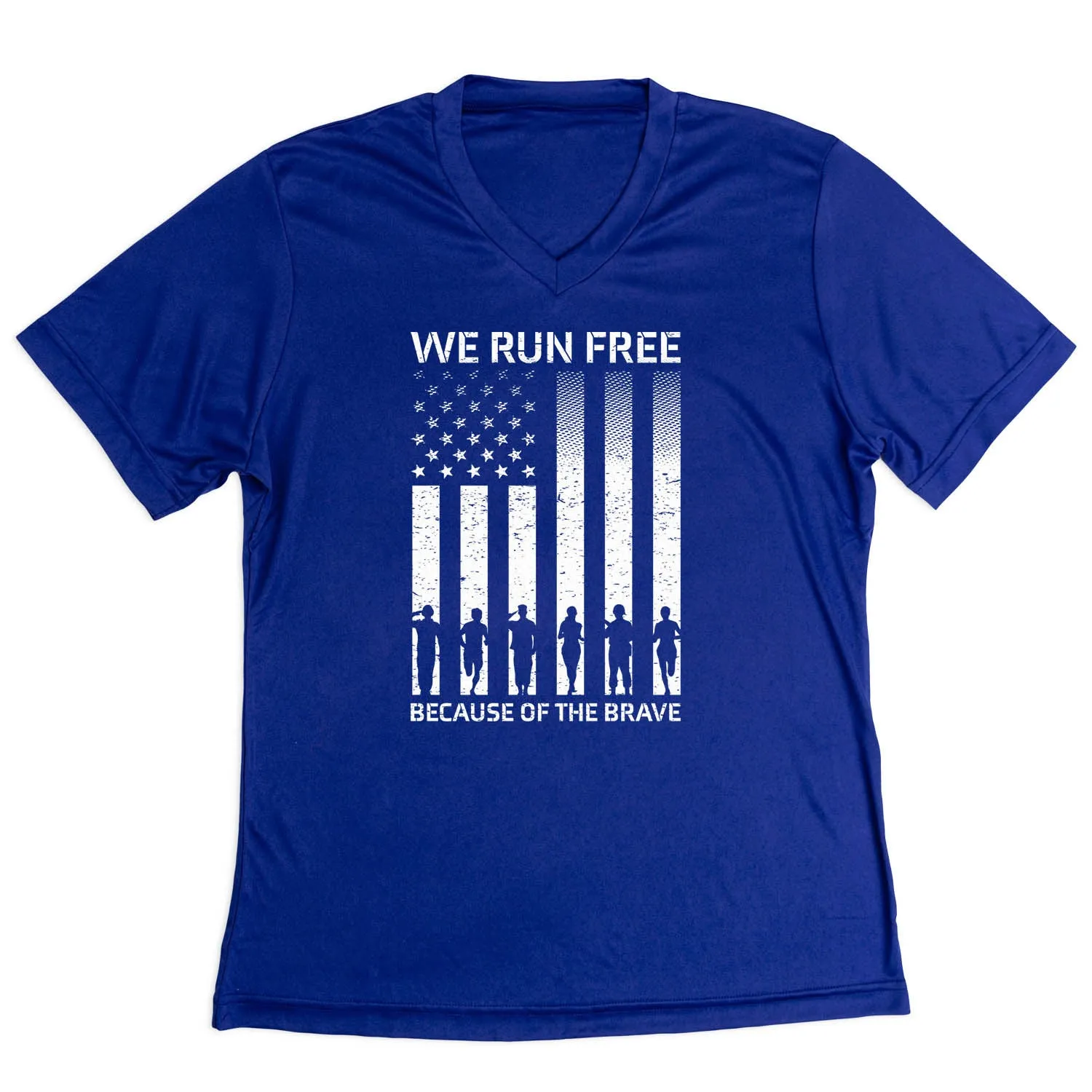 Women's Short Sleeve Tech Tee - Because of the Brave Sleeveless freedom