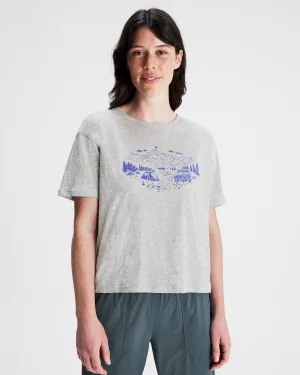 Weekend Outfit Women's Ridgeline Organic Cotton T-shirt - Light Grey Marle