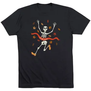 Running Short Sleeve T-Shirt - Tis' the Season Skelly Classic Crew Neck Airflow Ventilation
