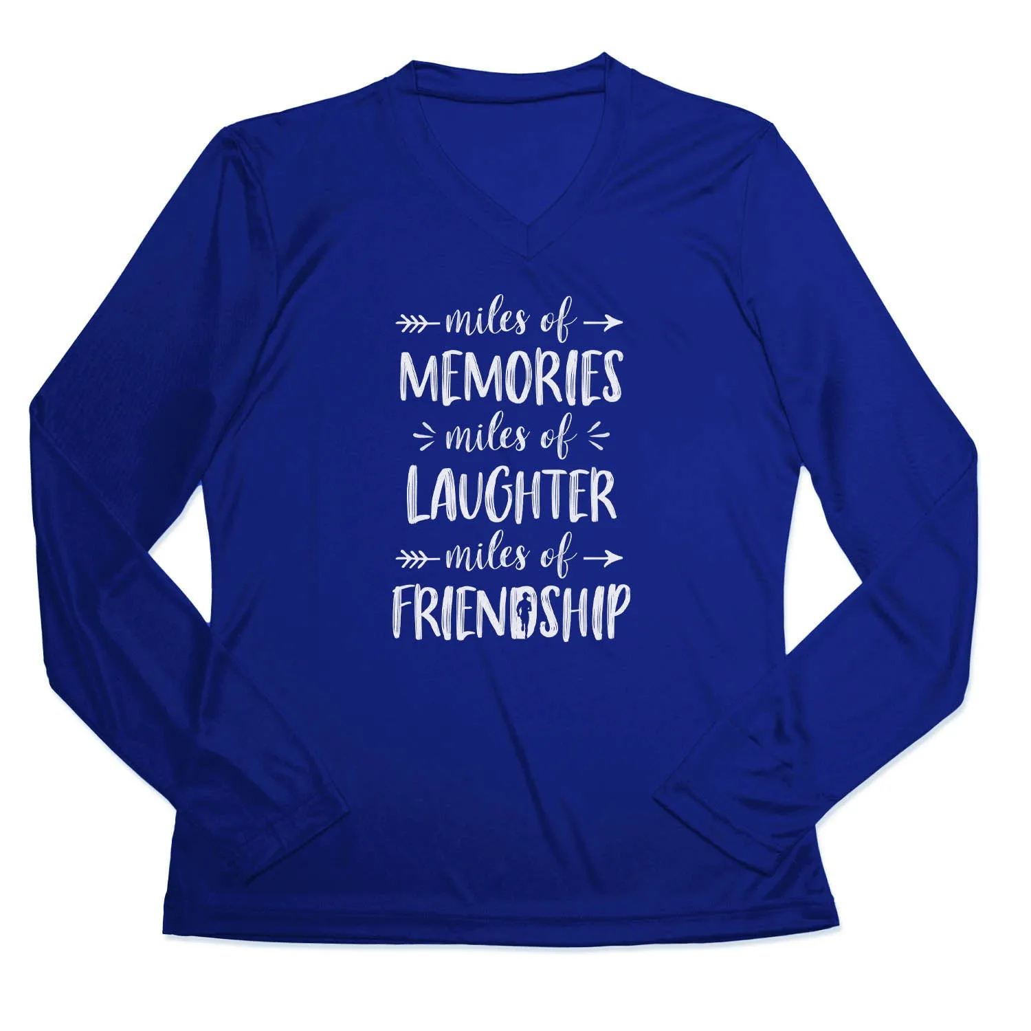 Breathable Comfort Design Women's Long Sleeve Tech Tee - Miles of Friendship Mantra