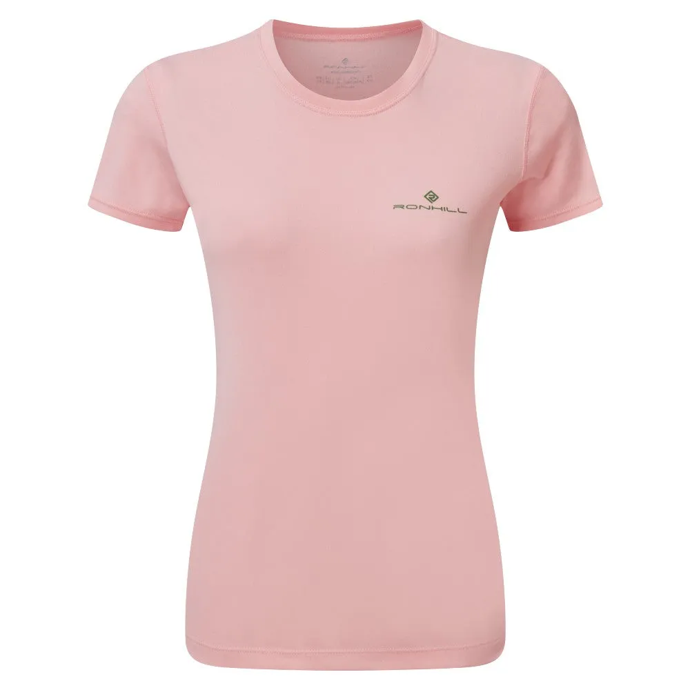 Ronhill Core S/S Tee (Womens) - Fairway/Bubblegum Perfect for Workouts Light Design