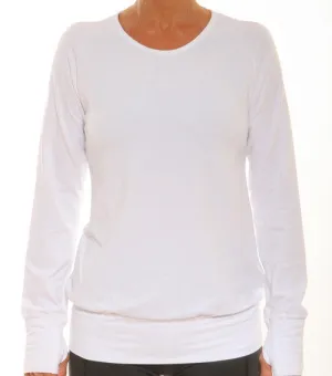 Soft Lining White Performance Lifestyle Gathered Neck Relaxed Waist