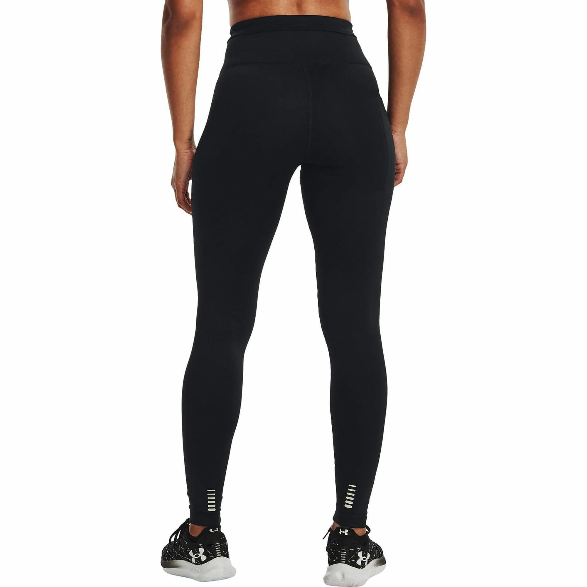 Under Armour OutRun The Cold Womens Long Running Tights - Black Comfort Base High Waist