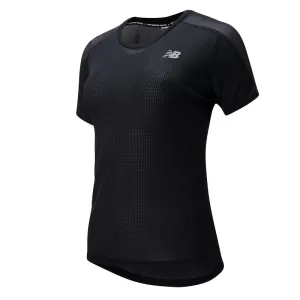 New Balance Impact Women's Short Sleeve Running Tee - Black harmonious Travel Comfort
