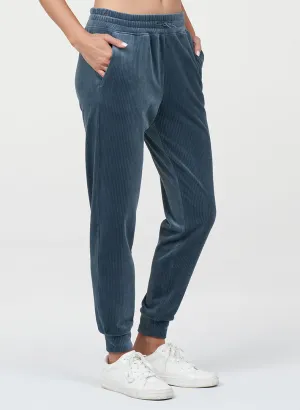 Sleek Comfort Rib Velour Jogger