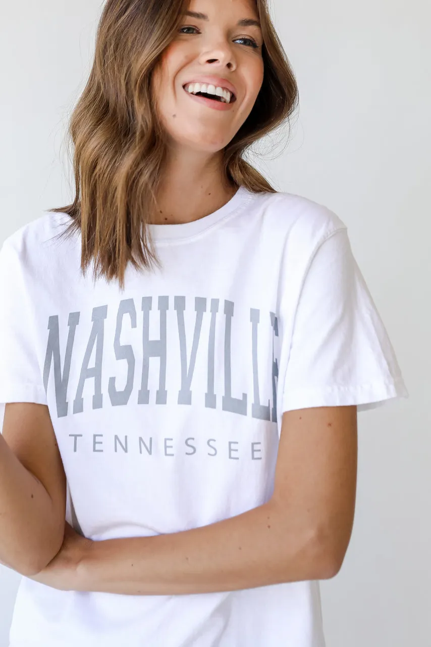 White Nashville Tee Light Casual Wear