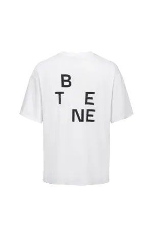 Urban Style Curved Hemline Clubroom Tee White