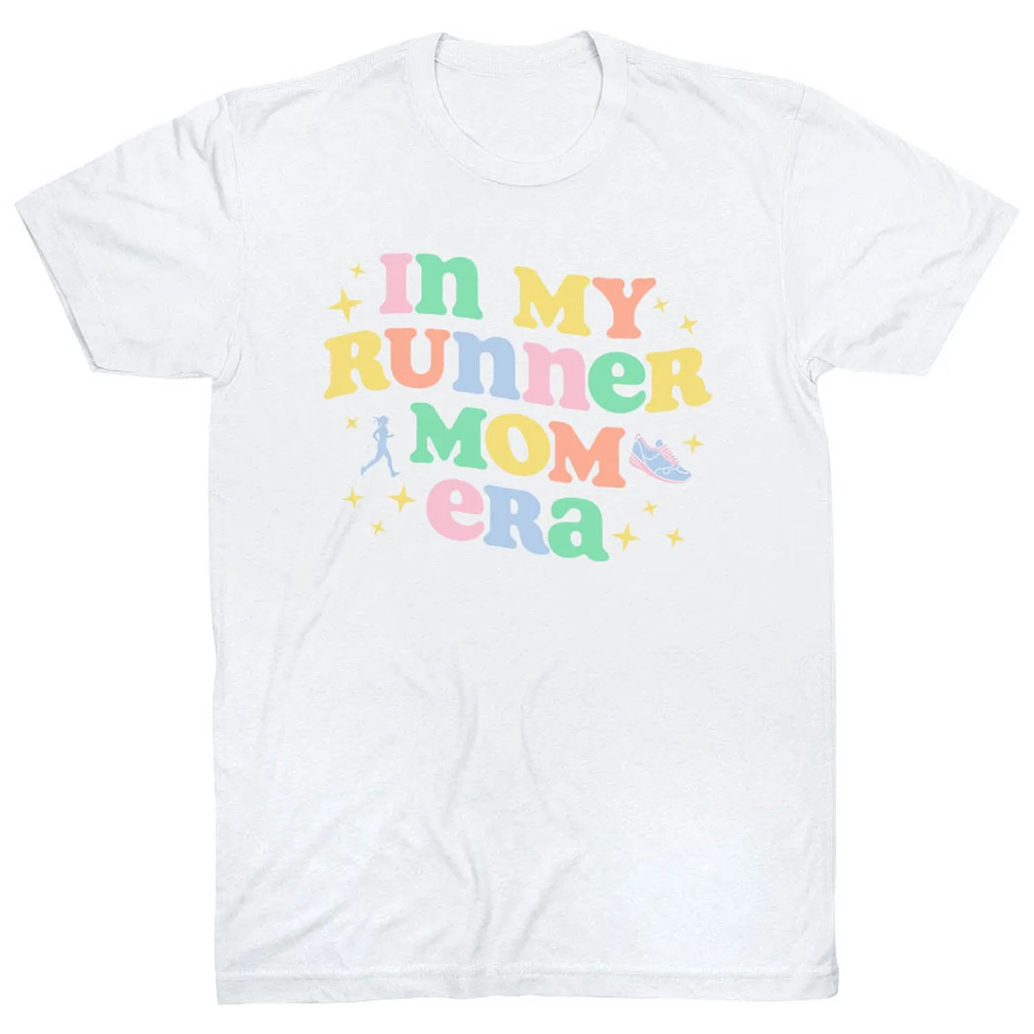 Non Restrictive Cut Sophisticated Casual Running Short Sleeve T-Shirt - In My Runner Mom Era