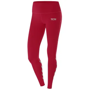 Wrinkle Resistant Outdoor Lover TCA Laser Tech Reflective Womens Long Running Tights - Pink