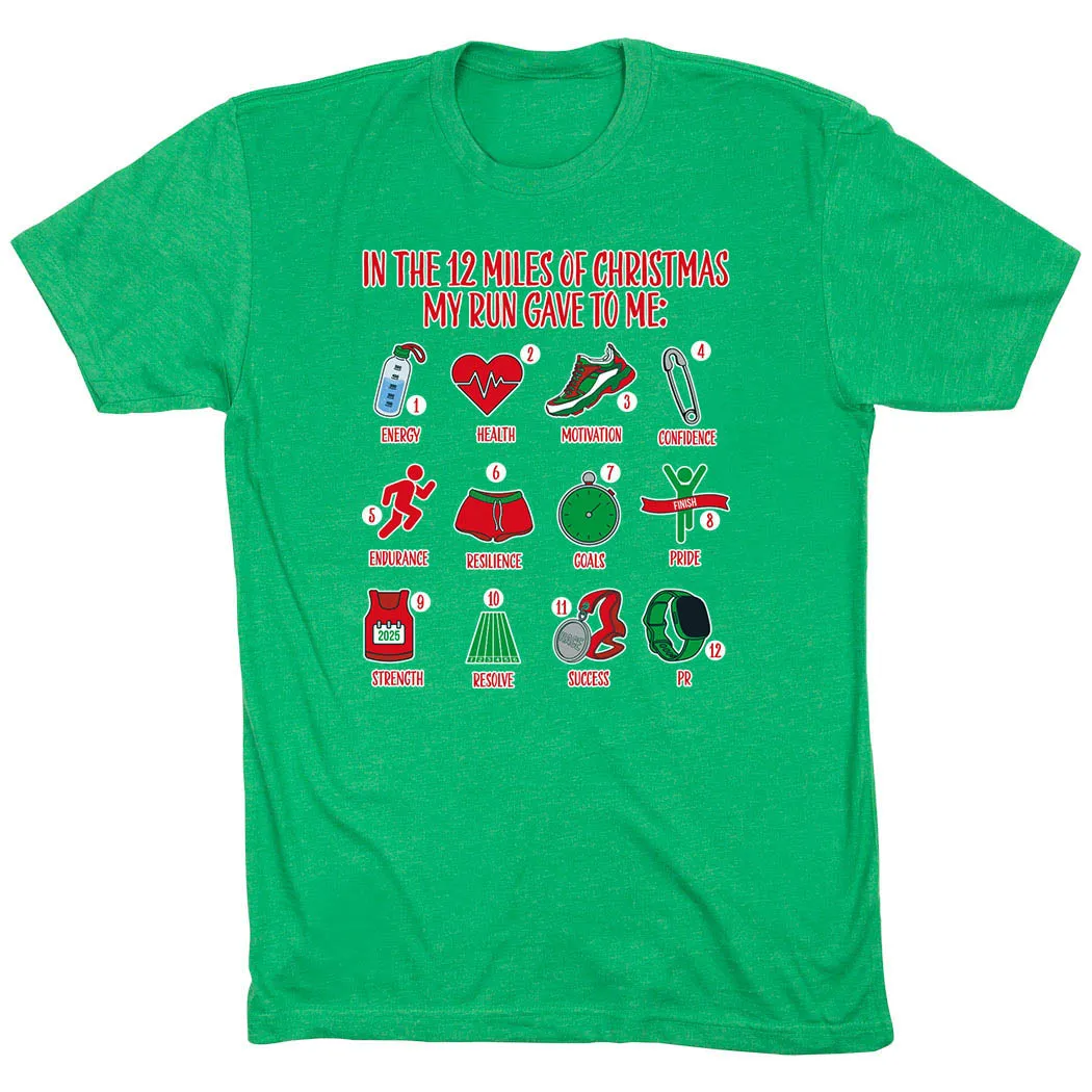 Casual Everyday Running Short Sleeve T-Shirt - The 12 Miles of Christmas