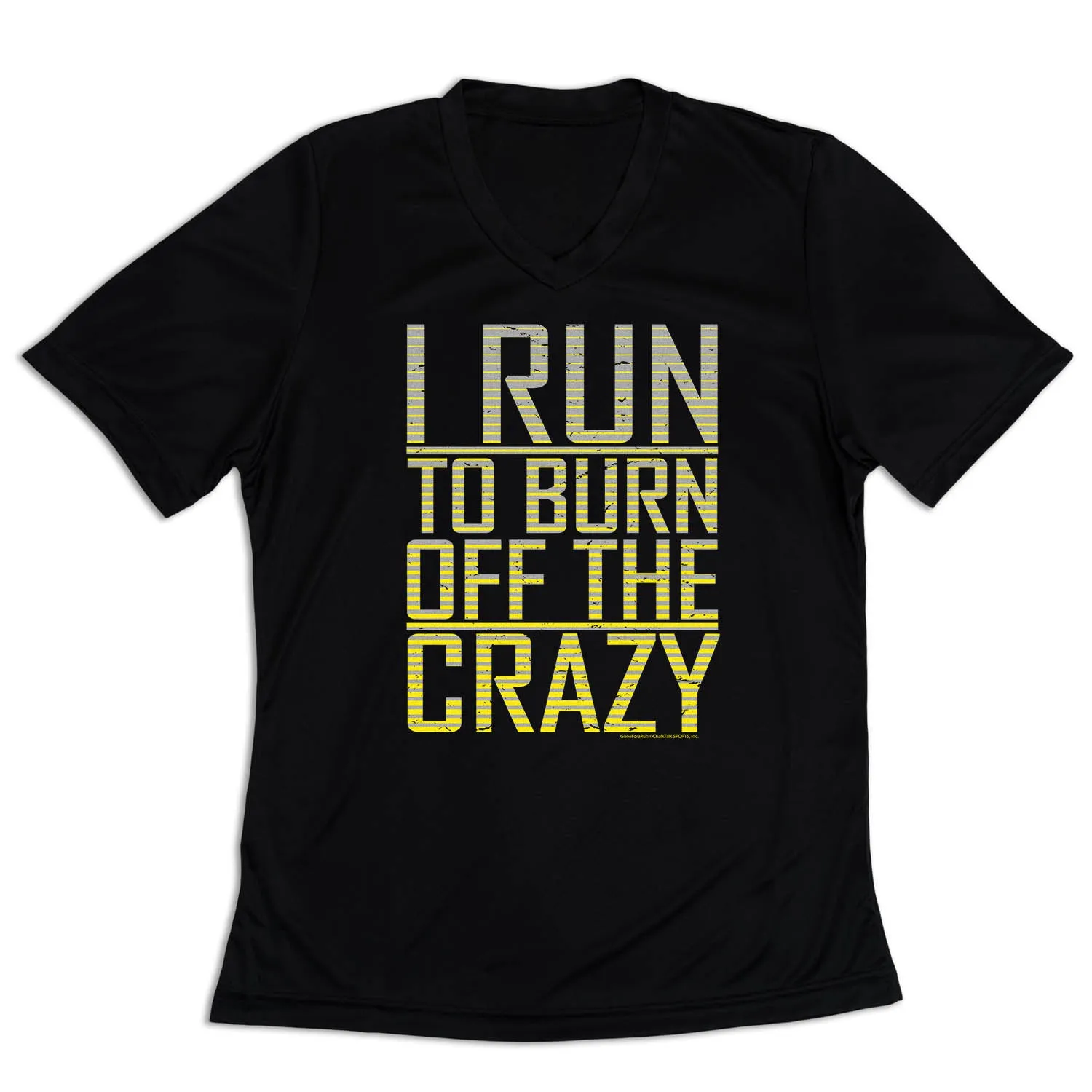 Soft Feel Affordable Fashion Women's Short Sleeve Tech Tee - I Run To Burn Off The Crazy
