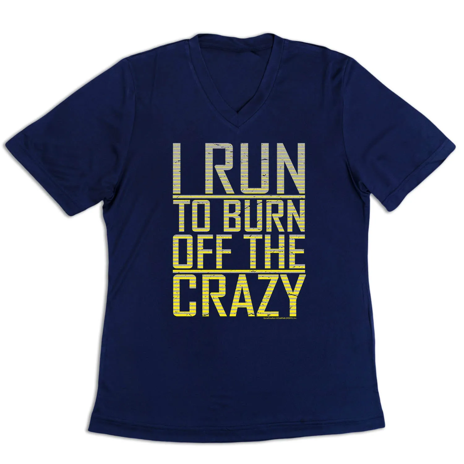 Breathable Active Wear Bohemian Women's Short Sleeve Tech Tee - I Run To Burn Off The Crazy
