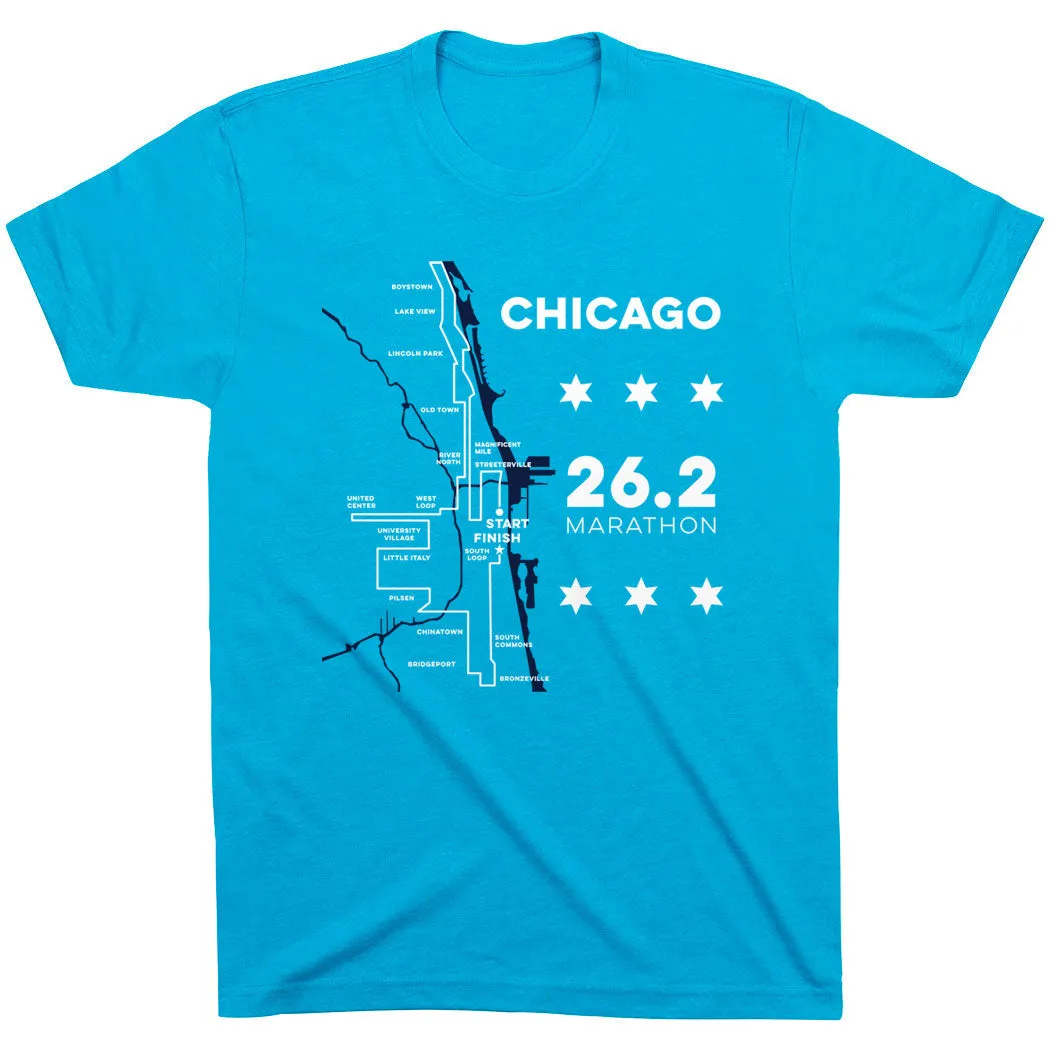 Running Short Sleeve T-Shirt - Chicago Route informal gathering Layered Wear