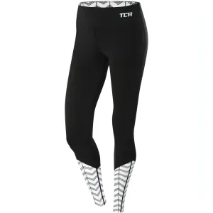 Outdoor Lover Home Lounge Quick Dry Home Lounge TCA Impulse Printed Womens Long Running Tights - Black