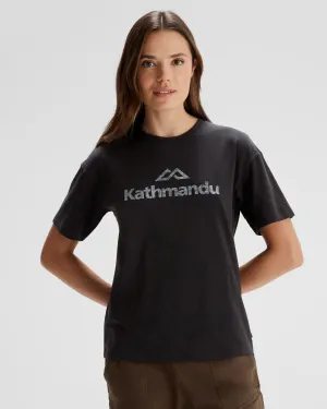 Timeless Look Timeless Fashion Women's Logo Organic Cotton T-shirt - Black Stingray